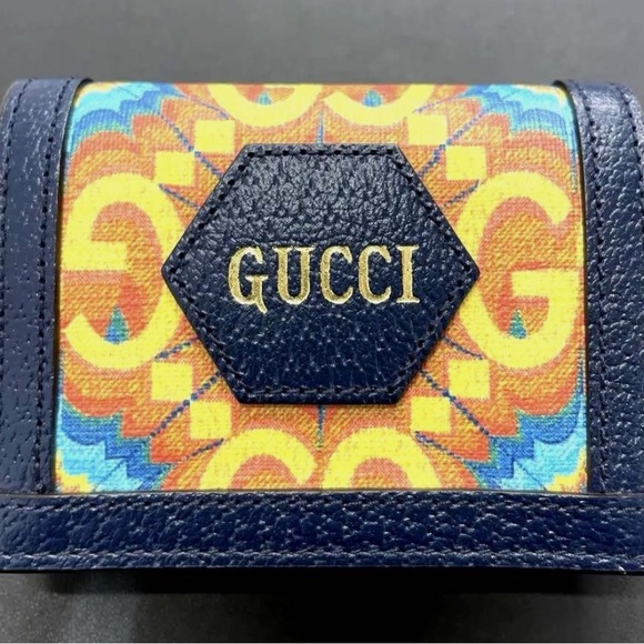 Gucci Handbags - Gucci GG Centennial Kaleidescope Bi-Fold Wallet 676297 Blue